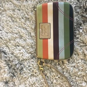 COACH wristlet, colorful